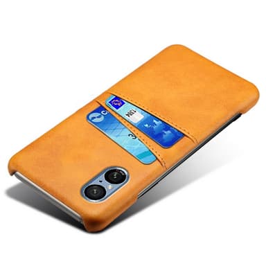 SKALO Sony Xperia 5 V PU-Läder Korthållare Skal - Ljusbrun