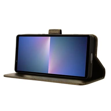 SKALO Sony Xperia 5 V Premium Mini Romb Plånboksfodral - Brun