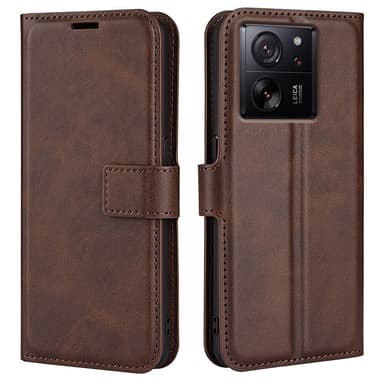 SKALO Xiaomi 13T/13T Pro Premium Plånboksfodral - Brun