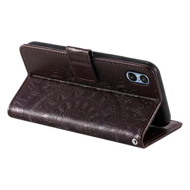 SKALO Sony Xperia 5 V Mandala Plånboksfodral - Brun