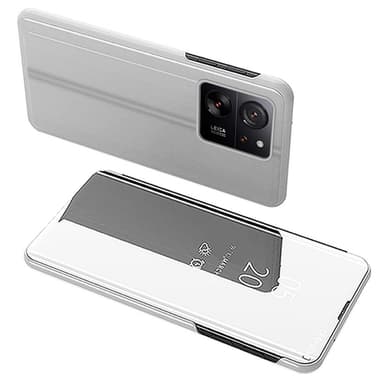 SKALO Xiaomi 13T/13T Pro Clear View Spegel fodral - Silver