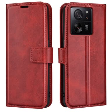 SKALO Xiaomi 13T/13T Pro Premium Plånboksfodral - Röd
