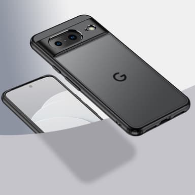 SKALO Google Pixel 8 TPU Clear Hybrid Skal - Svart