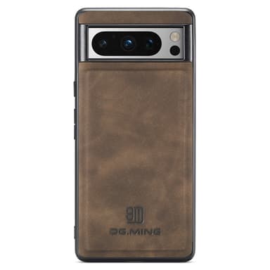 DG.MING Google Pixel 8 Pro Premium PU-Läder Hybrid Skal - Brun