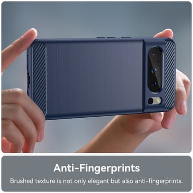 SKALO Google Pixel 8 Pro Armor Carbon Stöttåligt TPU-skal - Blå