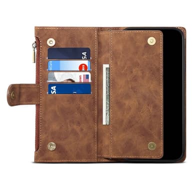 SKALO Google Pixel 8 Pro ESEBLE Big Wallet Plånboksfodral - Brun