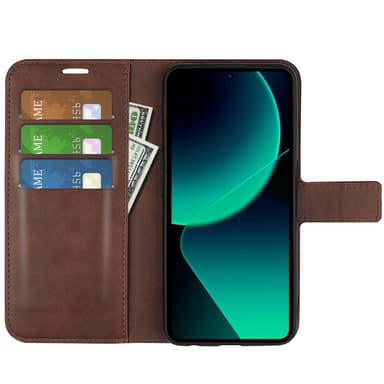 SKALO Xiaomi 13T/13T Pro Premium Plånboksfodral - Brun