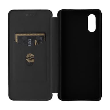 SKALO Sony Xperia 5 V Carbon Fiber Plånboksfodral - Svart