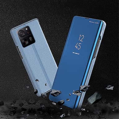 SKALO Xiaomi 13T/13T Pro Clear View Spegel fodral - Lila-Blå