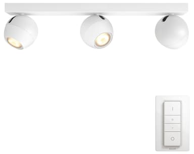 Philips Hue White ambiance Buckram trippel spotlight (vit)