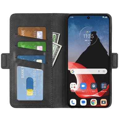 SKALO Motorola ThinkPhone 5G Premium Plånboksfodral - Svart