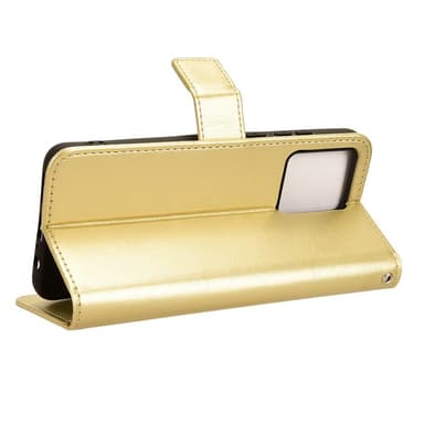 SKALO Motorola Moto G84 5G Plånboksfodral i PU-Läder - Guld