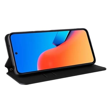SKALO Xiaomi Redmi 12 4G/5G Romb Litchi Plånbok - Svart