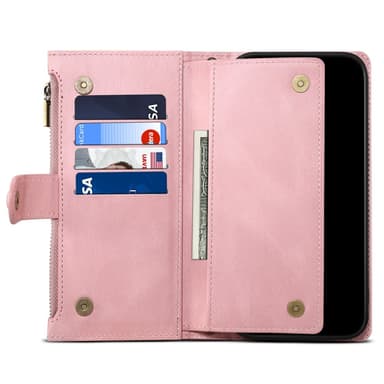 SKALO Motorola Moto G84 5G ESEBLE Big Wallet Plånboksfodral - Roséguld