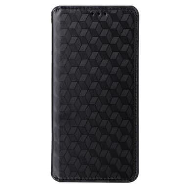 SKALO Xiaomi Redmi 12 4G/5G Romb Litchi Plånbok - Svart