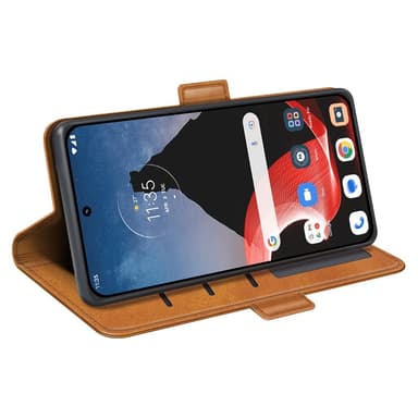 SKALO Motorola ThinkPhone 5G Premium Plånboksfodral - Ljusbrun