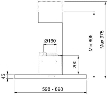 Franke Vägghängd Alliancefläkt 325.0687.765 (rostfri 60cm Villa)
