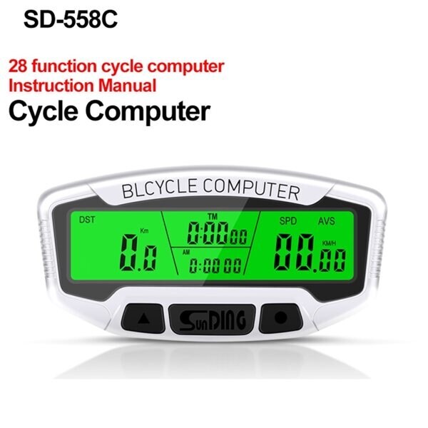 Cykeldator med skärmbelysning