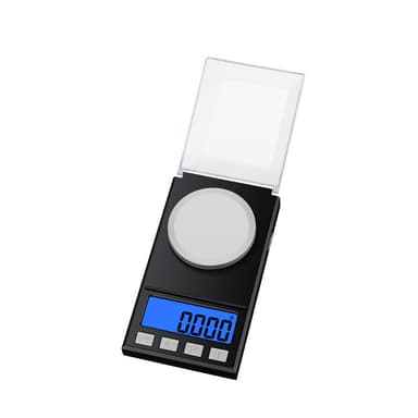 Uppladdningsbar digital milligramvåg 10 g / 0,001 g Svart