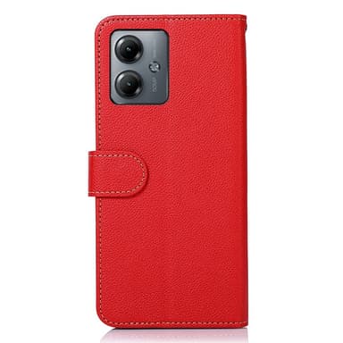 Motorola Moto G14 KHAZNEH Plånboksfodral - Röd/Svart
