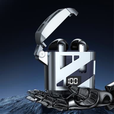 Cool Mecha Style In-Ear Bluetooth Headset Trådlösa hörlurar - Grön