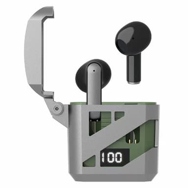 Cool Mecha Style In-Ear Bluetooth Headset Trådlösa hörlurar - Grön