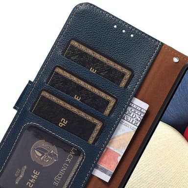 Motorola Moto G14 KHAZNEH Plånboksfodral - Blå/Brun