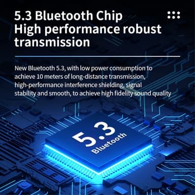 Cool Mecha Style In-Ear Bluetooth Headset Trådlösa hörlurar - Blå