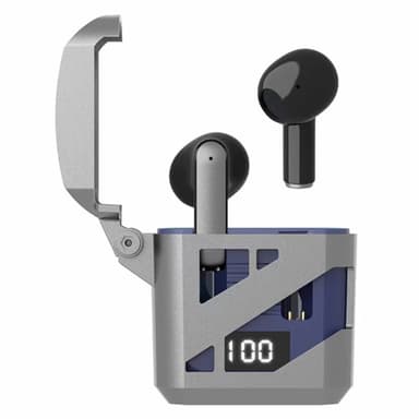 Cool Mecha Style In-Ear Bluetooth Headset Trådlösa hörlurar - Blå
