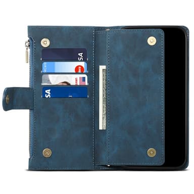 SKALO Motorola Moto G84 5G ESEBLE Big Wallet Plånboksfodral - Blå