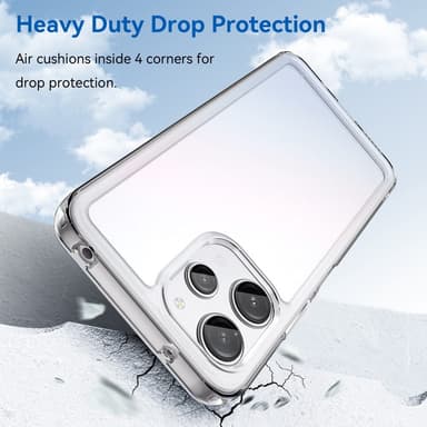 SKALO Xiaomi Redmi 12 4G/5G Transparent TPU Metalknappar Skal - Transparent