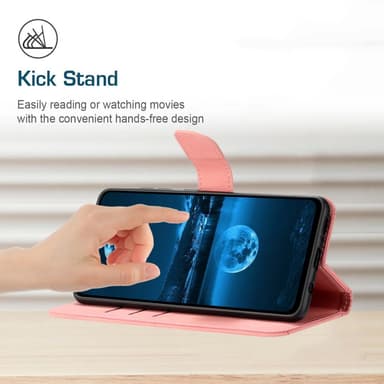 SKALO Motorola Edge 40 Neo 5G Embossed Plånboksfodral i PU-Läder - Rosa