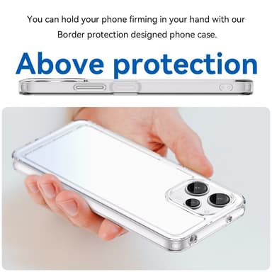 SKALO Xiaomi Redmi 12 4G/5G Transparent TPU Metalknappar Skal - Transparent