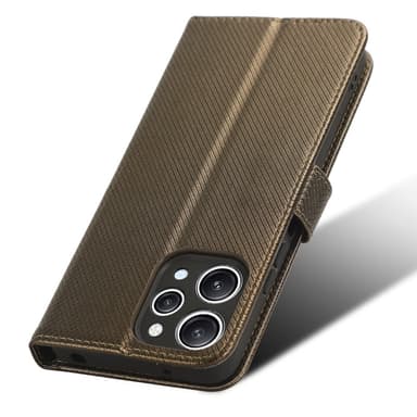 SKALO Xiaomi Redmi 12 4G/5G Premium Mini Romb Plånboksfodral - Brun