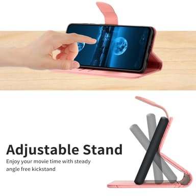 SKALO Motorola Edge 40 Neo 5G Embossed Plånboksfodral i PU-Läder - Rosa