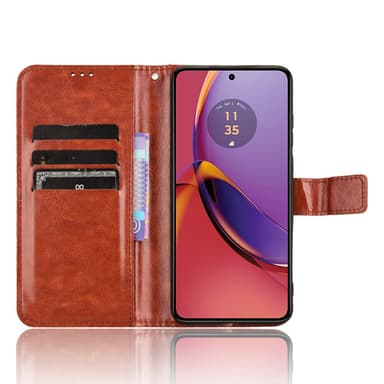 SKALO Motorola Moto G84 5G Plånboksfodral i PU-Läder - Brun