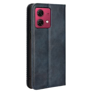 SKALO Motorola Moto G84 5G Embossed Premium Plånboksfodral - Blå