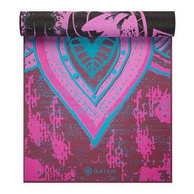 Gaiam Be Free Yoga Mat 6mm Premium Reversible, Yogamattor