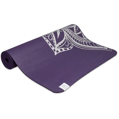 Gaiam Aubergine Medallion Yoga Mat 6mm Premium Metallic, Yogamattor