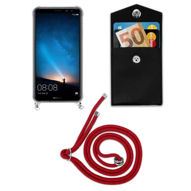 Huawei MATE 10 LITE Skal Fodral Kedja (Röd)