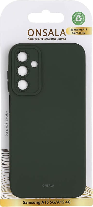 Onsala Samsung Galaxy A15 5G/LTE silikonfodral (grönt)