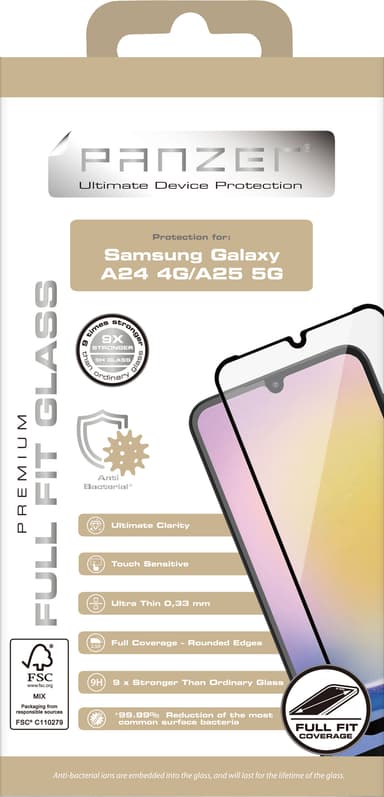 Panzer Full-Fit Samsung Galaxy A25 5G skärmskydd