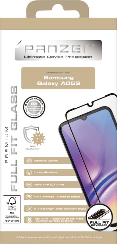 Panzer Full-Fit Samsung Galaxy A05s skärmskydd