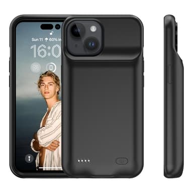 Uppladdningsbart Batteri Fodral Skal för iPhone 15 7000mAh
