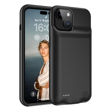 Uppladdningsbart Batteri Fodral Skal för iPhone 15 7000mAh