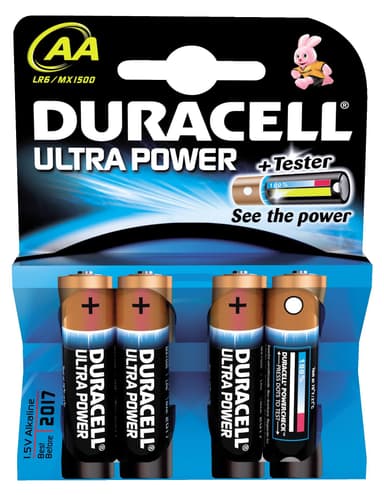 Duracell AA Alkaline Ultra Power batterier