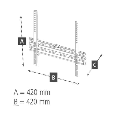 Hama 65” Fixerat TV väggfäste