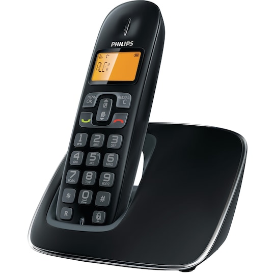 Philips CD190 Trådlös DECT Telefon (svart)