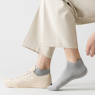 5 Pack Invisible No Show Socks Hälskydd Båtstrumpor för män Vit