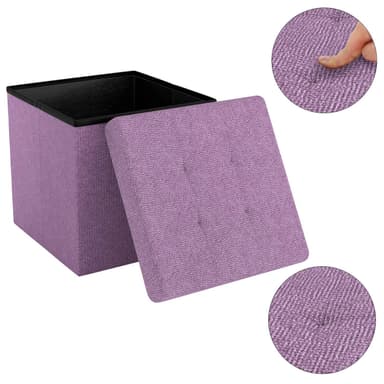 Hopfällbar Sittpall 30x30x30 cm Fotstöd (rosa)